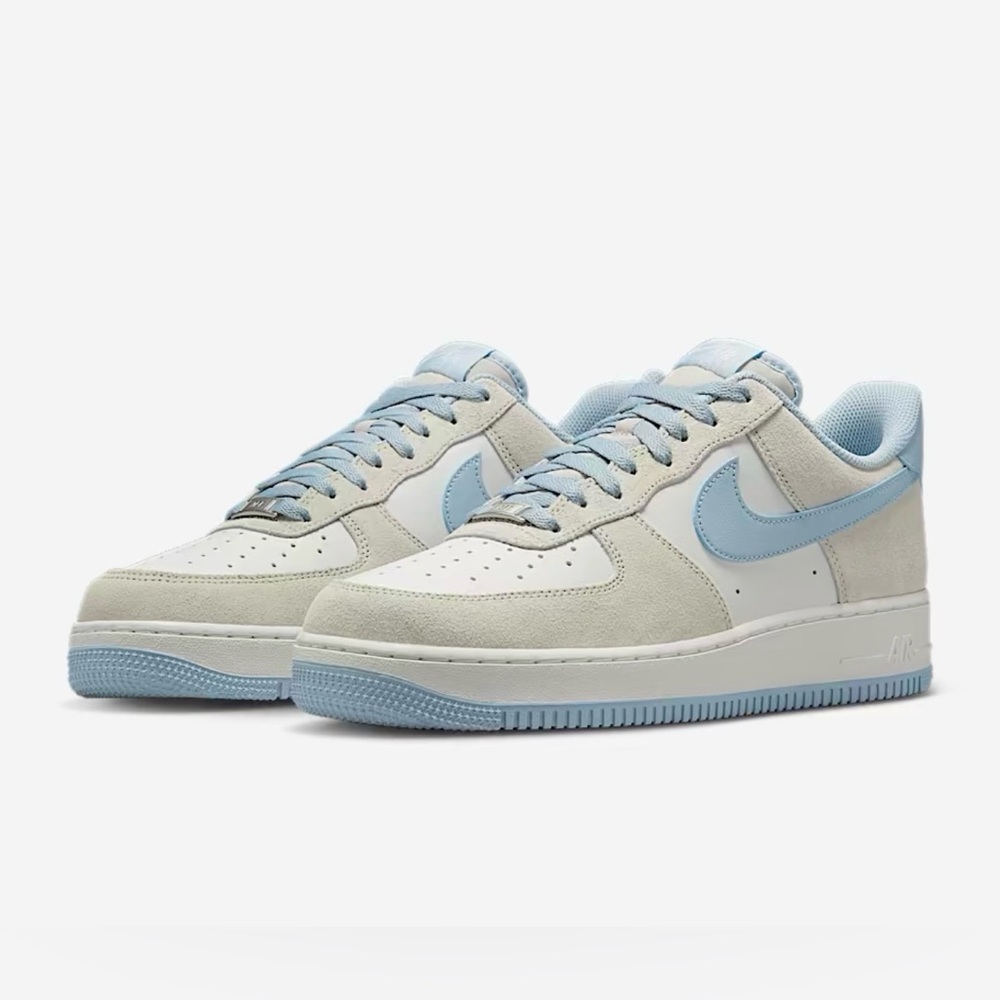 Nike Air Force 1 ‘07 LV8 Shoes Light Bone Armory Blue FQ8714 005 Mens sizes
